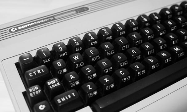 A Commodore 64 keyboard