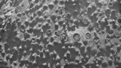 A strange rock formation on Mars