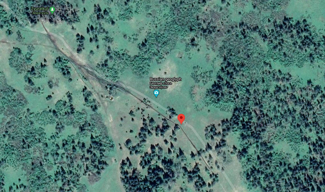 Location of the geoglyph on Google Maps