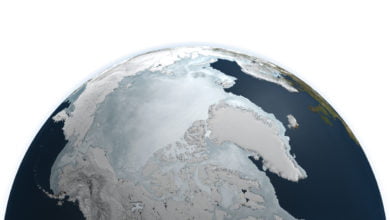 The North Pole as seen from space
