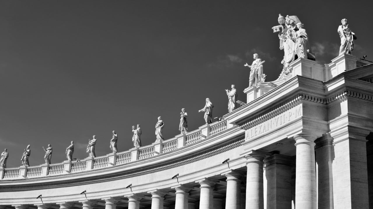 Pillars and statues at the Vatican