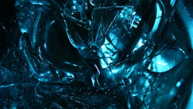 A blue crystal