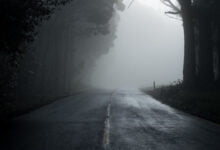 A dark and mysterious road
