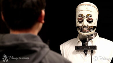 Disney's robot with a human-like gaze