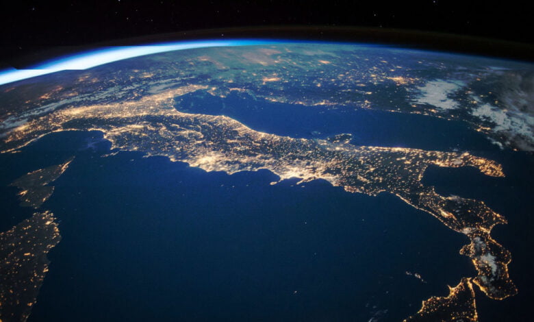 Italy as seen from space